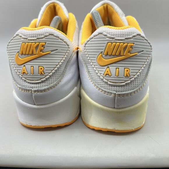 Nike Air Max 90 Running Shoes Mens Size‎ 11.5 White Yellow Comfort Low Sneakers - Picture 4 of 9